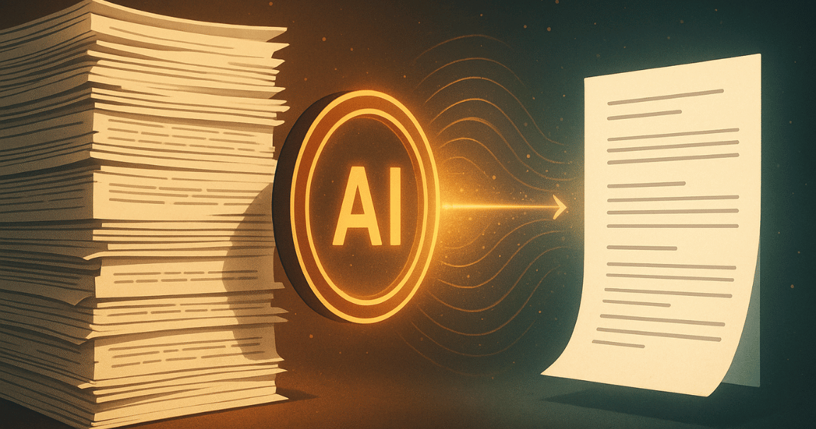 AI summarizers for academic papers illustration