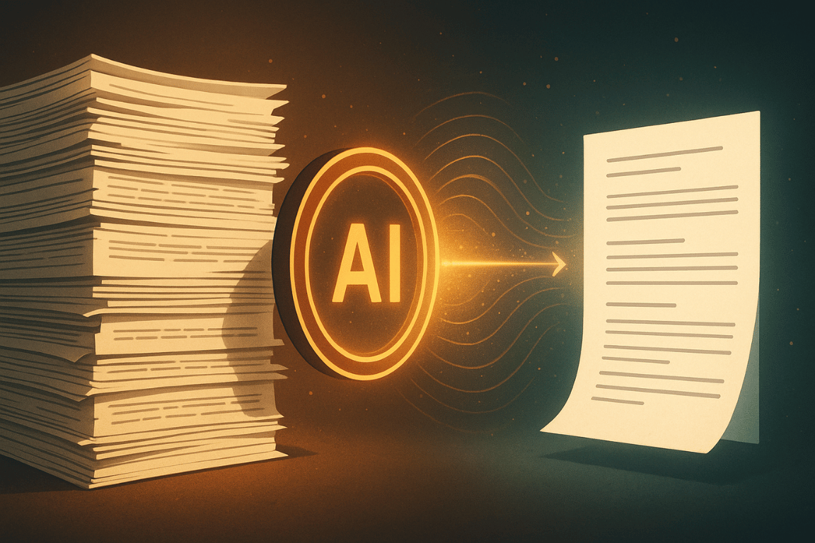 AI summarizers for academic papers illustration