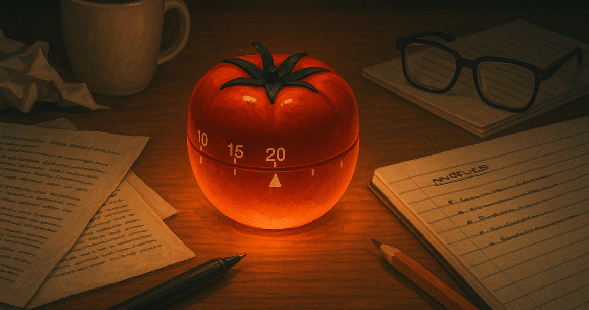 pomodoro technique for researchers illustration