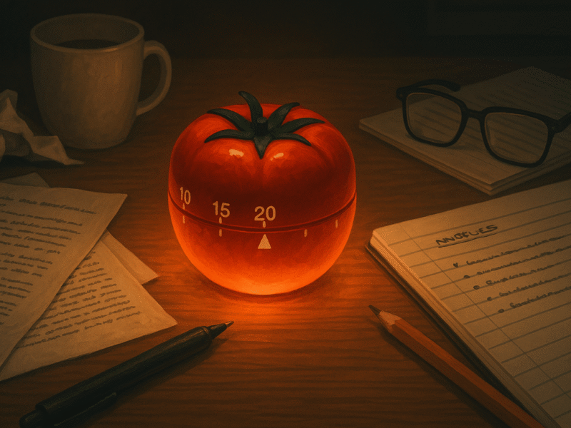 pomodoro technique for researchers illustration