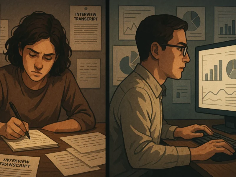 qualitative vs quantitative research illustration