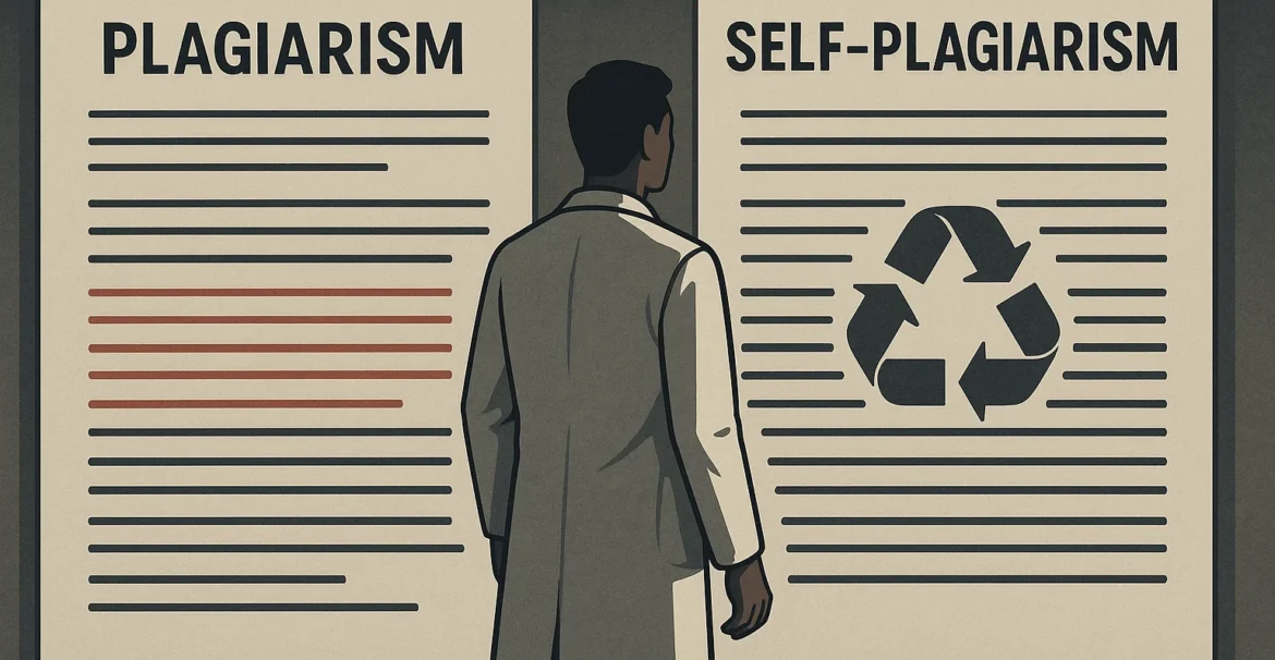 plagiarism vs self-plagiarism illustration