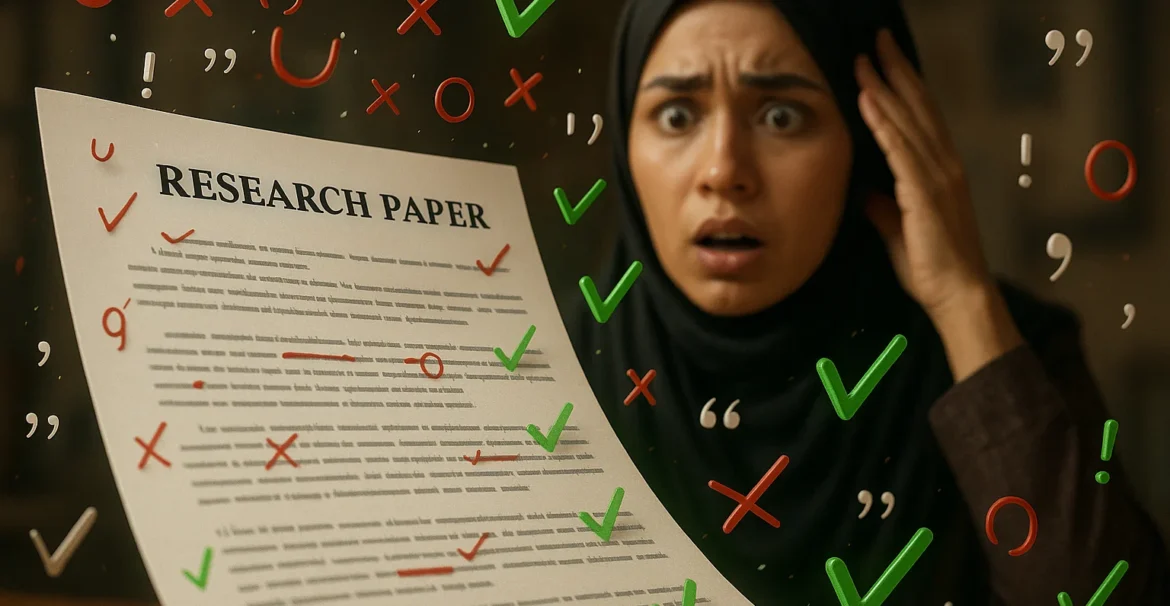 common grammar mistakes in research writing illustration