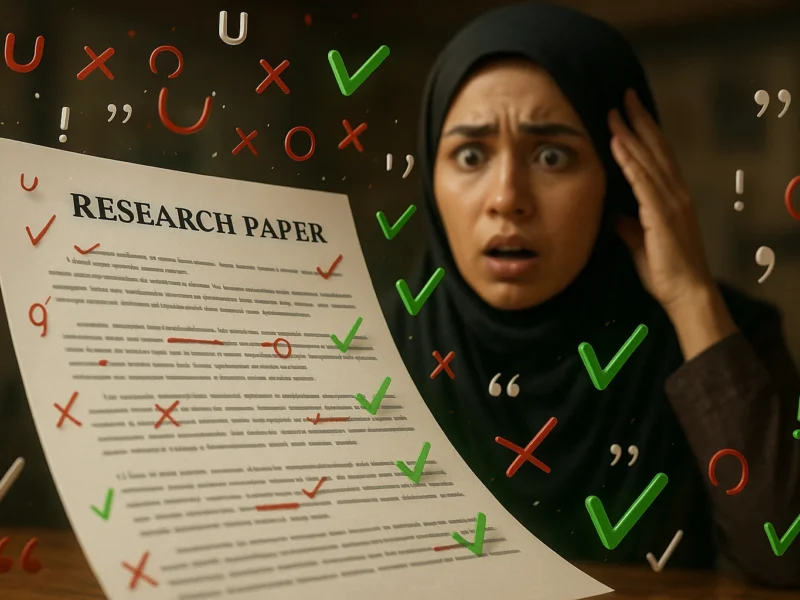 common grammar mistakes in research writing illustration