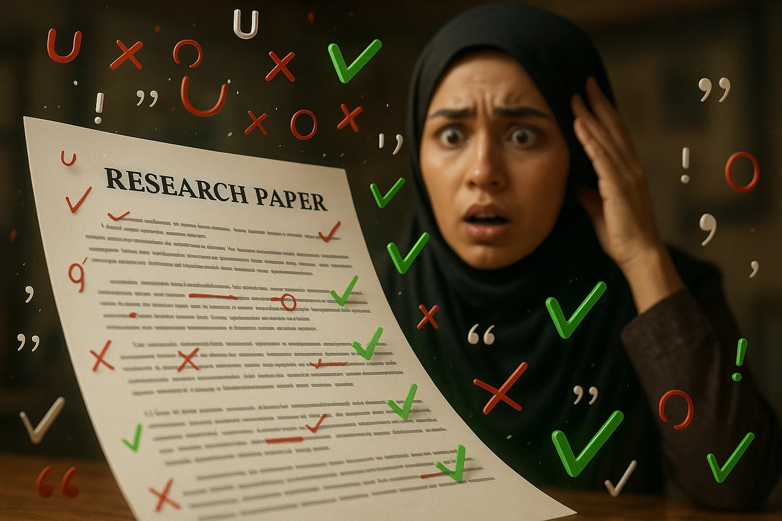 common grammar mistakes in research writing illustration