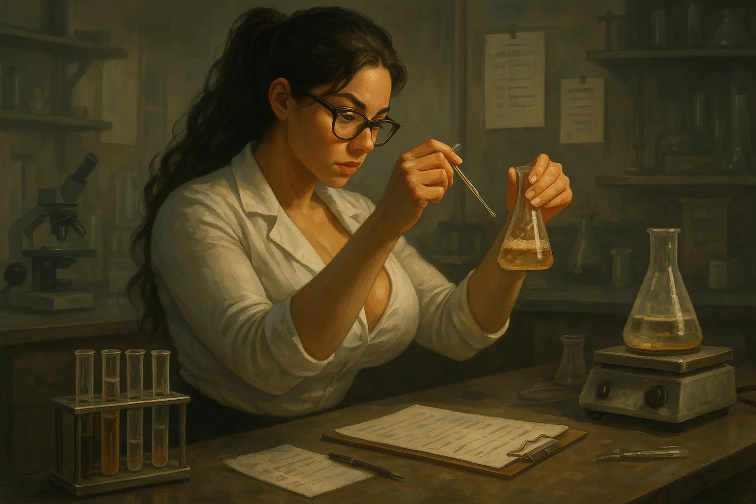 Researcher conducting a pilot study as a small-scale test for a larger research project.