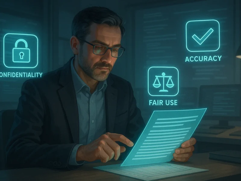 Female academic reviewing a manuscript using secure and ethical AI tools.